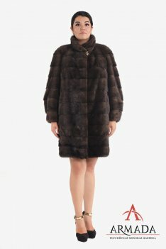 Норковая шуба Артикул: Т1217 Шубы из норки Артикул: Т1217 вид спереди