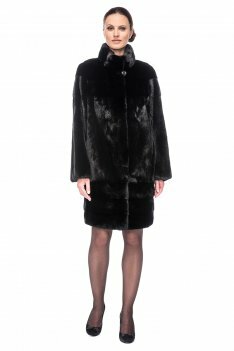 Элегантная норковая шуба Артикул: Т1572 Шубы из норки Артикул: Т1572 вид спереди