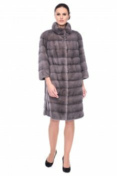 Шуба из поперечной норки Артикул: Т1576 Шубы из норки Артикул: Т1576 вид спереди