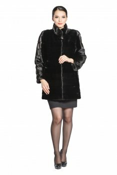 Шуба из норки модель Шубы из норки Артикул: Т1648 вид спереди